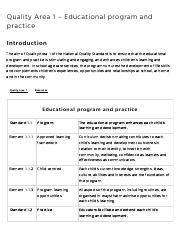 quality area 1 educational program and practice